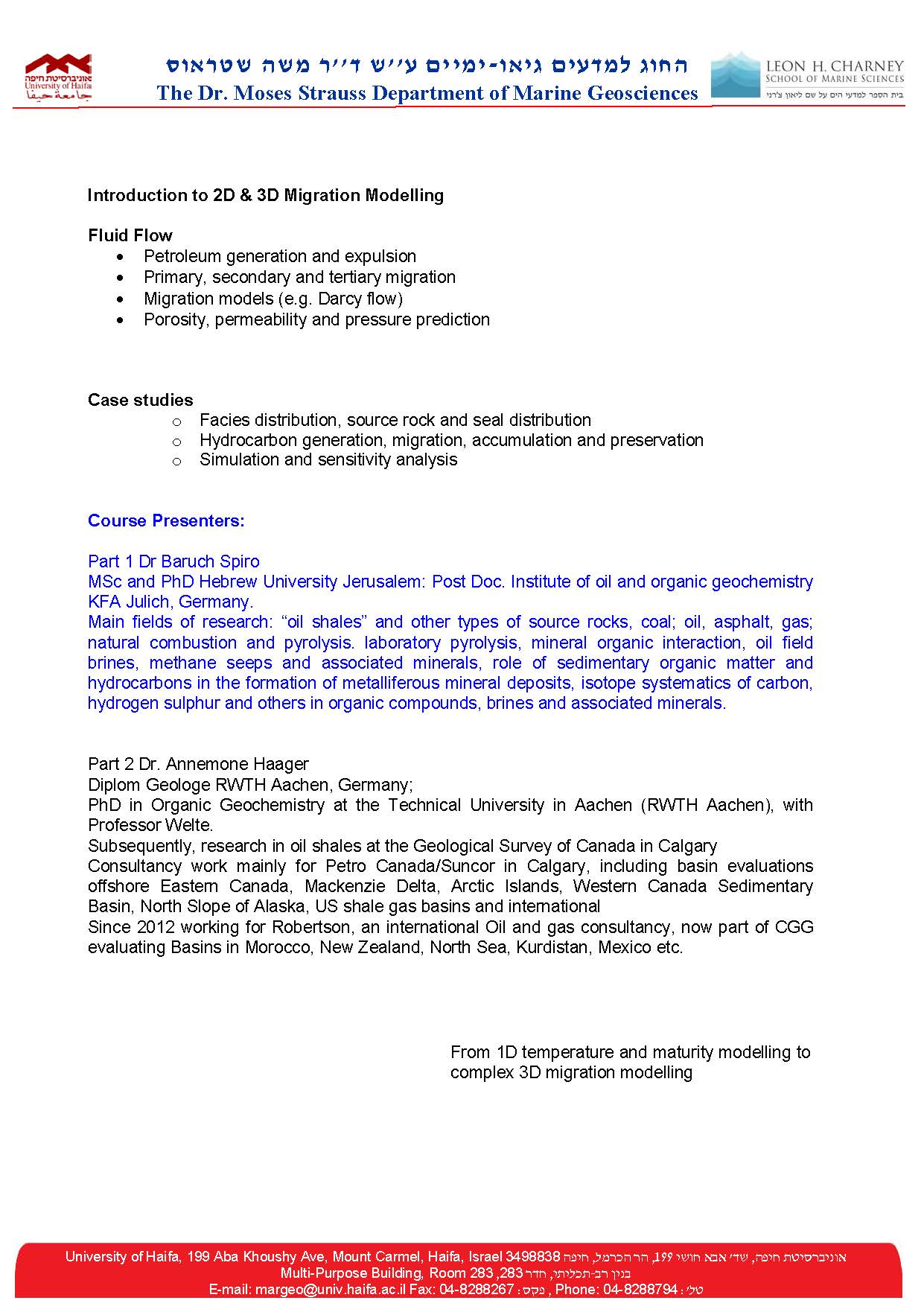 Short course OrganicGeochemPetrolModeling HaifaU Page 3